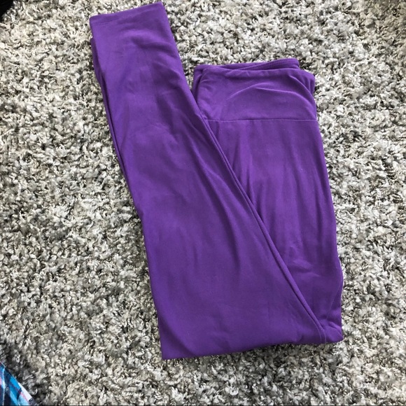 PURPLE LULAROE LEGGINGS - Picture 2 of 3